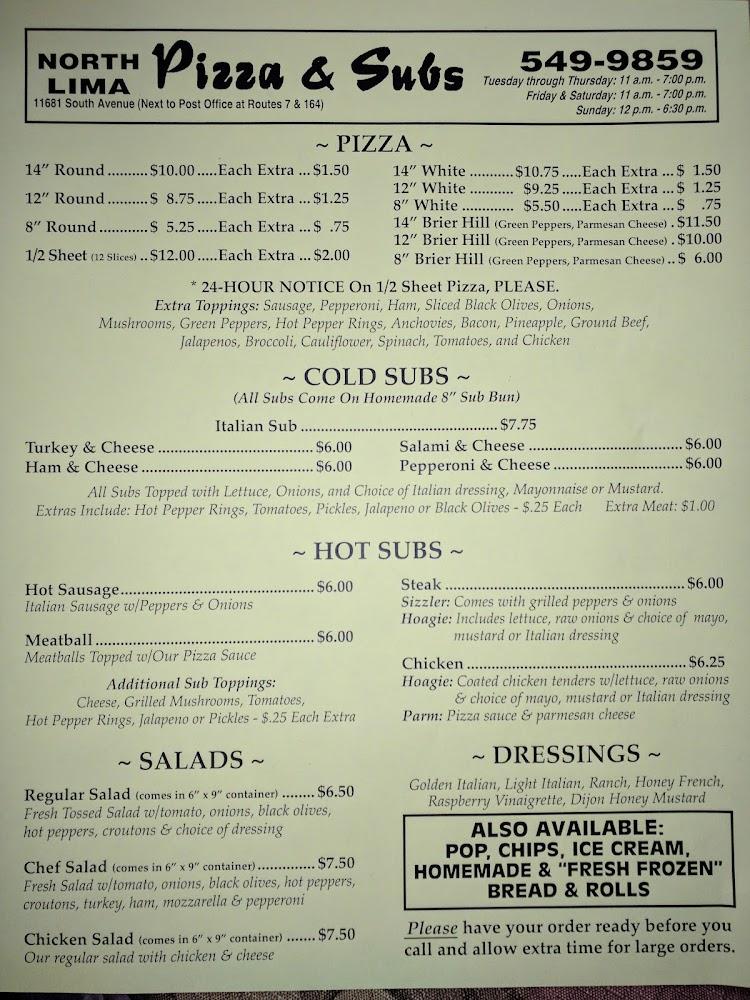 North Lima Pizza 12 Inch Round